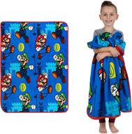 🛏️ mario franco kids bedding super soft plush throw blanket, mario design, 46 in x 60 in logo