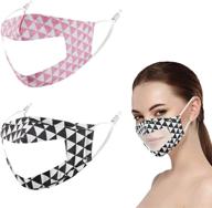 fashionable breathable adjustable transparent facemasks logo