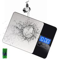 🍽️ rcruvvh 33lb/15kg food scale with 1g/0.1oz precision, large digital kitchen scale for cooking and baking - stainless steel, tempered glass, waterproof logo