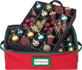 img 1 attached to 🎄 Securely Store and Protect Your Favorite Christmas Ornaments with our Premium Ornament Storage Container - Holds up to 48-3" Ornaments - Heavy-Duty 600D Durable Box with Removable Divider Trays