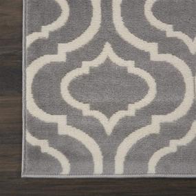 img 1 attached to 🏞️ Nourison Jubilant Moroccan Trellis Grey 2'3" x 7'3" Area Rug: Elegant Runner Design & Superior Quality