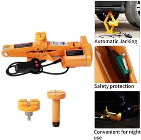 img 1 attached to 🚗 ROGTZ 3 Ton Electric Car Floor Jack: All-in-one Automatic 12V Scissor Lift Jack for Quick Tire Change and Replacement