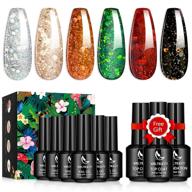 💅 welteayo glitter gel nail polish set, 9pcs/8ml glitter gifts box kit, with no wipe base primer, matte & glossy top coat, uv/led soak off gel nail polish kit for girls, mothers, diy home gift box logo