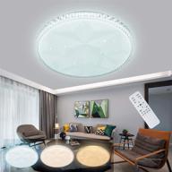 💡 lusunt dimmable led ceiling light fixture 3000-6000k for living room bedroom kitchen dining room bathroom - flush mount ceiling lamp with remote, memory, and auto-off - 48w, 250w equivalent, 4000lm, 20 inch logo