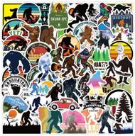 bigfoot stickers: waterproof sasquatch outdoor stickers for water bottles, laptop, skateboard & phone - 50pcs vinyl stickers for teens, girls, kids & adults logo