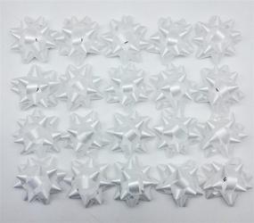 img 2 attached to PEPPERLONELY Brand 20PC Self-Adhesive Christmas Confetti Gift Bows, White, 2-3/4 inches