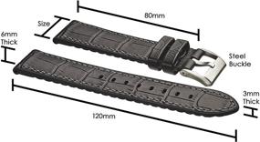 img 1 attached to Genuine Alligator Leather Silicone Lining Men's Watches