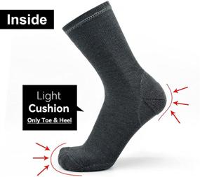 img 1 attached to Men and Women's Merino Wool Crew Hiking Sport Socks by Socks Daze - Thin, Warm, Light Cushioned Support for Athletics and Walking