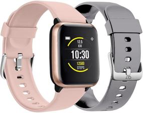 img 4 attached to 🌟 Q7 Smartwatch Fitness Tracker: Interchangeable Straps, Heart Rate, Step Counter, Sleep Monitor – Water Resistant for Women and Men (44mm)