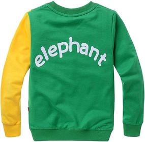 img 2 attached to 🐘 Cute Elephant Pullover Boys Sweatshirts: Comfy Cotton Long Sleeve Tee for Toddlers - Perfect Outdoor Outfit