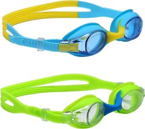 img 4 attached to 👀 Top-Rated 2 Pack Kids Swim Goggles: No Leaking Anti Fog Goggles for Boys, Girls & Youth