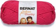 пряжа bernat softee chunky - 3.5 унции, плотность 6 супер-толстые, горячий розовый: высококачественная и яркая пряжа для уютных творений. логотип