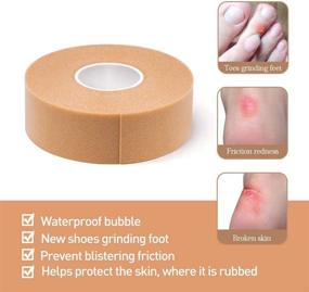 img 1 attached to 👣 Soft Foam Moleskin Tape Foot Care Sticker: Comfortable Blister Pads & Heel Cushion for Hand and Foot Protection