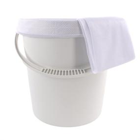 img 4 attached to 🚼 Junior Joy Nappy Pail with Lid and Mesh Bags - Convenient 3-Pack, White