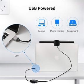 img 2 attached to 🖥️ HIOUME Laptop Monitor Light Bar: Portable USB e-Reading LED Task Lamp with Adjustable Color Temperature and Dimming Levels, No Screen Glare - Enhance Eye Health Care and Space Saving Solution for Travel