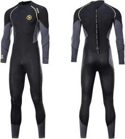 img 2 attached to 🤿 ZCCO Ultra Stretch 3mm Neoprene Wetsuit: Back Zip Full Body Diving Suit for Men - Snorkeling, Scuba Diving Swimming, Surfing