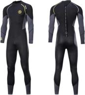 🤿 zcco ultra stretch 3mm neoprene wetsuit: back zip full body diving suit for men - snorkeling, scuba diving swimming, surfing logo