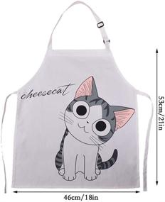 img 1 attached to Фартуки HOMCOS с мультяшным рисунком, регулируемый