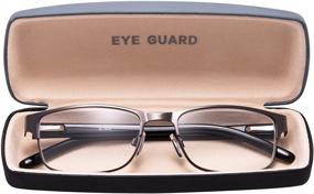 img 3 attached to 👓 EYEGUARD Metal Deluxe Rectangular Reading Glasses for Men - 2.25 Diopter