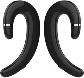 img 4 attached to 🎧 Wireless Bluetooth Ear Hook Headphones with Microphone - Painless Wearing, Handsfree Headset for Business Driving (1 Pair Non-Ear Plug)