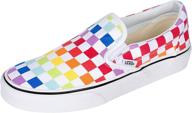 🌈 rainbow chex slip-on skate shoe sneaker by vans - unisex logo