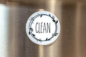 img 2 attached to 👶 BabyPop! Dishwasher Magnet Clean Dirty Sign Indicator - Newest Design, Universal Double Sided Kitchen Dish Washer Refrigerator Magnet - Trendy, with Bonus Magnetic Plate for Kitchen Organization and Storage