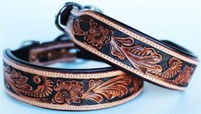 img 3 attached to 🐶 Hand Tooled Cow Leather Amish Made Dog Puppy Collar - PRORIDER XSmall Size (9''- 13'') - USA 6022