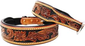 img 4 attached to 🐶 Hand Tooled Cow Leather Amish Made Dog Puppy Collar - PRORIDER XSmall Size (9''- 13'') - USA 6022