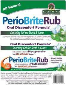img 4 attached to 🦷 Natures Answer Periorub Topical Gel for Teeth and Gums - 0.5 oz (Pack of 3), Dentist Formulated Soothing Rub