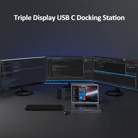 img 3 attached to 🔌 16-in-1 Dual Monitor USB C Laptop Docking Station - Universal Dock with Dual HDMI, VGA, USB C, 6 USB, 3.5mm Audio, SD/TF, RJ45 - Compatible with M1 MacBook Pro/USB C Windows Laptops