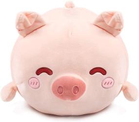 img 4 attached to Pig Stuffed Animal Plush Hugging Pillow: Soft Cute Toy Gift 🐷 for Birthday, Anime Squishy Marshmallow Fluffy Kawaii Plushie for Kids Boys Girls Adults