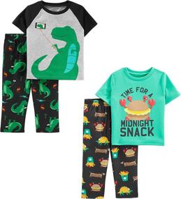 img 4 attached to 👕 Comfortable and Durable Sleepwear & Robes for Boys - Simple Joys Carters Resistant Polyester Clothing