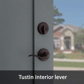 img 1 attached to Enhanced Security Kwikset Arlington Single Cylinder Handleset with Tustin Lever, SmartKey Enabled, Venetian Bronze Finish