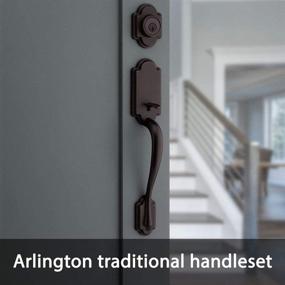 img 2 attached to Enhanced Security Kwikset Arlington Single Cylinder Handleset with Tustin Lever, SmartKey Enabled, Venetian Bronze Finish