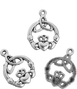 img 1 attached to Celtic Antiqued Pendants Triquetra Claddagh