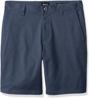 premium rvca weekday stretch short khaki: boys' stylish & comfy shorts logo