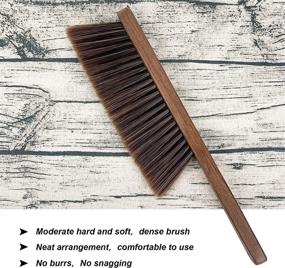 img 3 attached to 🧹 Soft Bristle Hand Broom Cleaning Brushes - Ideal for Car, Bed, Couch, Draft, Garden, Furniture, Clothes - with Wooden Handle