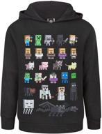 👾 iconic minecraft official sprites boy's hoodie: level up your style game with pixel perfect fashion logo