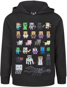 img 4 attached to 👾 Iconic Minecraft Official Sprites Boy's Hoodie: Level up your Style Game with Pixel Perfect Fashion