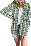 shewin flannel hoodies lightweight shacket women's clothing for coats, jackets & vests logo