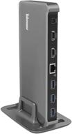 🔌 usb-c dual monitor docking station with thunderbolt 3 & usb type c compatibility, for macbook/macbook pro, windows laptop | 4k hdmi, mini displayport, lan, 5 usb ports, sd slot, audio logo