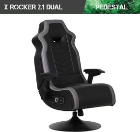 img 3 attached to 🎮 Enhance Gaming Experience with X Rocker RGB Prism Pedestal 2.1 Dual Gaming Chair – LED Lights, 33"x25"x45", Black