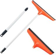 🧼 professional detachable window squeegee floor scrubber with foot extension pole for glass mirrors & auto cleaning logo