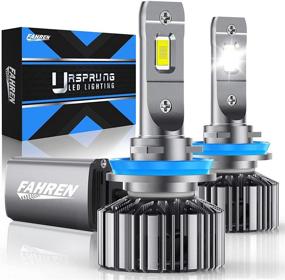 img 4 attached to 🔦 Fahren H11/H9/H8 LED Headlight Bulbs - Super Bright 10000 Lumens, 6500K Cool White Conversion Kit, Waterproof - Pack of 2