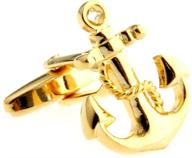 🔗 mrcuff presentation anchor cufflinks - premium men's accessories for cuff links, shirt studs & tie clips: sleek and polished logo