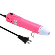 🔥 craft heat gun, mofa embossing mini heat gun, hot air gun with stand for diy embossing and acrylic paint drying, multi-purpose electric heating nozzle 150w 110v (pink and white) logo