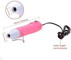 img 3 attached to 🔥 Craft Heat Gun, MOFA Embossing Mini Heat Gun, Hot Air Gun with Stand for DIY Embossing and Acrylic Paint Drying, Multi-Purpose Electric Heating Nozzle 150W 110V (Pink and White)