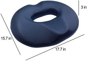 img 2 attached to Relieve Tailbone Pain and Hemorrhoids with LittleJimmy Donut Pillow - Large Cushion for Prostate, Coccyx, Sciatica, Pregnancy, Postpartum - Ergonomic Design with Mesh Cover for Male