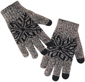 img 4 attached to 🧤 Warm Touchscreen Gloves for Kids - LETHMIK Children's Winter Knit Glove with Wool Lining