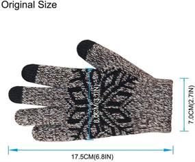 img 2 attached to 🧤 Warm Touchscreen Gloves for Kids - LETHMIK Children's Winter Knit Glove with Wool Lining